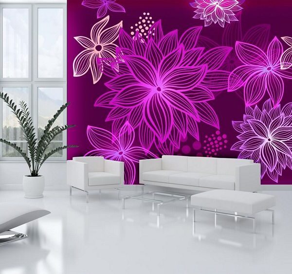 255P8-1 lila ljubicasta pozadina cvece cvetovi 3d fototapeta foto tapet tapeta zidni mural